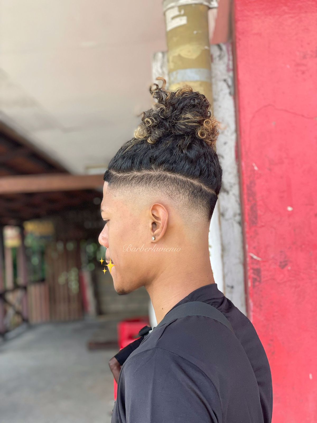 High fade curly
